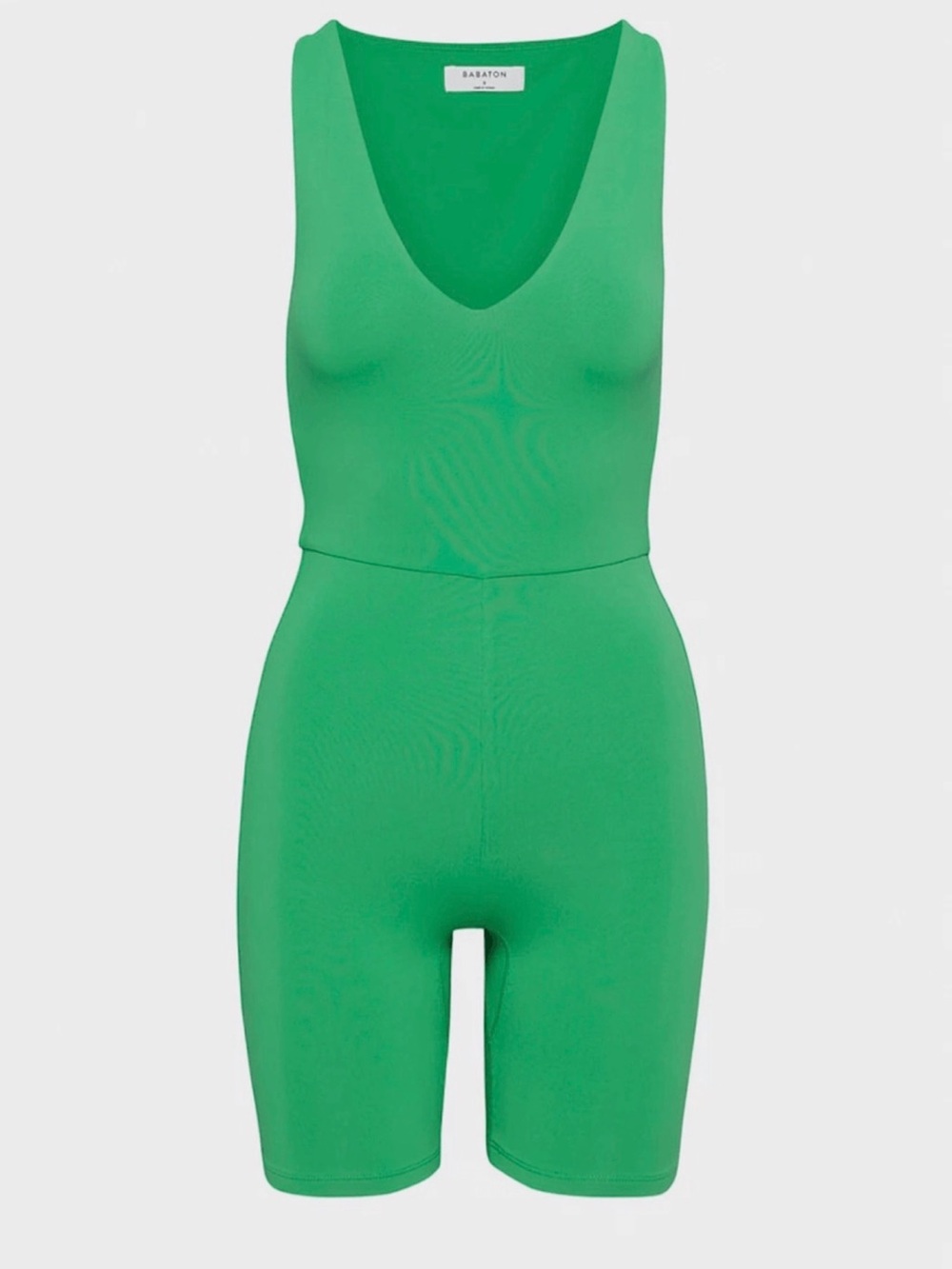 Babaton Aritzia Green Contour V-Neck Romper - Picture 2 of 6